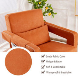 Modern Accent Sofa Chair  Ottoman Upholstered Leisure - thumbnail 5