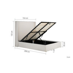 Maisey Ottoman White Boucle Bed Frame Birlea - thumbnail 9