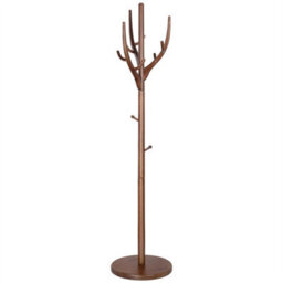 Solid Wood Coat Stand Heavy Duty Freestanding Hallway Coat Rack Tree W/ 12 Hooks