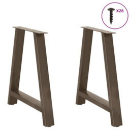 Berkfield Dining Table Legs A-Shaped 2 Pcs 80X(72-73) Cm Steel - thumbnail 3