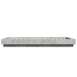 Berkfield Bed Frame With Led Lights Without Mattress Concrete Grey 75X190Cm - thumbnail 6