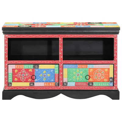 Berkfield Elegant Media Storage Cabinets & Racks Multicolour Wood Medium - image 1