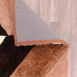 Natural Shaggy Modern Sparkle Geometric Optical/ (3D) Rug Easy To Clean Living Room And Bedroom-60Cm X 110Cm - thumbnail 6