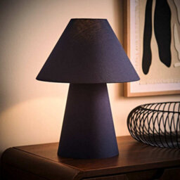 Valuelights Freddie Navy Tapered Shade Table Lamp - thumbnail 2