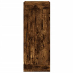 Berkfield Highboard Smoked Oak 34.5X34X180 Cm Engineered Wood - thumbnail 7