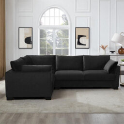 Home Detail Renns Corner Sofa, Left-Hand Facing, Black Velvet - thumbnail 2