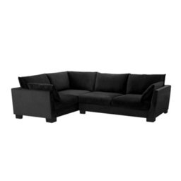 Home Detail Renns Corner Sofa, Left-Hand Facing, Black Velvet - thumbnail 3