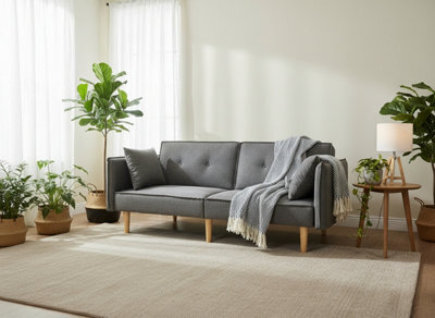 Outdoor Living (NW) Ltd Finnley Two Seat Grey Sofa Bed - Grey - image 1