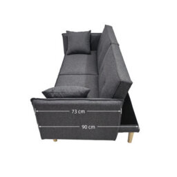 Outdoor Living (NW) Ltd Finnley Two Seat Grey Sofa Bed - Grey - thumbnail 8
