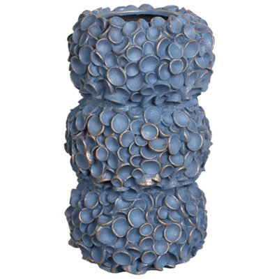 Beliani Flower Vase Muzaki 52 Cm Ceramic Blue - image 1