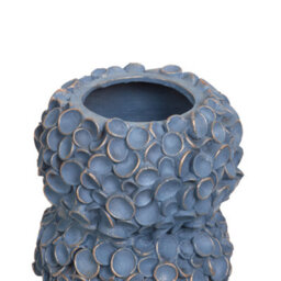 Beliani Flower Vase Muzaki 52 Cm Ceramic Blue - thumbnail 4
