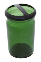Orsina Elegant Green Glass Toothbrush Holder With Vintage-Inspired Design, Stylish Bathroom Organiser - thumbnail 5