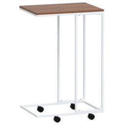 Berkfield Stylish Side Table With Wheels White 40X30X63.5 Cm Engineered Wood - thumbnail 5