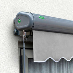 Primrose Awnings 2.5M X 2.0M Retractable Electric Full Cassette Charcoal Frame Silver Awning Outdoor Patio Canopy - thumbnail 2