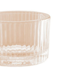 Living And Home 12 Pack Striped Amber Soda Lime Glass Tealight Holders Tabletop Decor For Wedding Dinner Parties - thumbnail 7
