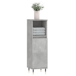 Berkfield Bathroom Cabinet Concrete Grey 30X30X100 Cm Engineered Wood - thumbnail 3