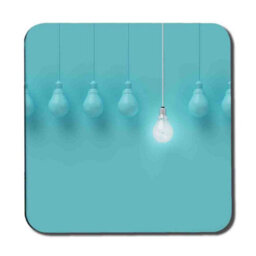 Benjamin Tate Design Designer Artwork Placemat Coaster Set Turquoise With Rich Wood Base Limited Edition - thumbnail 3