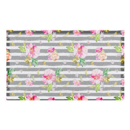 Native Natural Grey Striped Peony Indoor & Outdoor Doormat - 70X40Cm - thumbnail 2