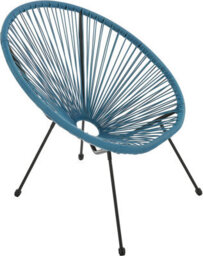 Evre 2 Seat Teal Goa Acapulco Styled Garden Furniture Set For Bistro Patio Indoor Outdoor Balcony Terrace - Inc Weekend Delivery - thumbnail 4