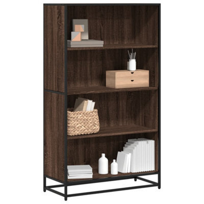 Berkfield Bookcase Brown Oak 80.5X35X139 Cm Engineered Wood - image 1