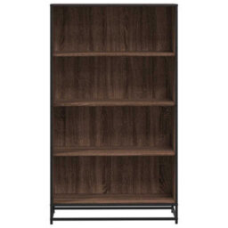 Berkfield Bookcase Brown Oak 80.5X35X139 Cm Engineered Wood - thumbnail 4
