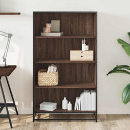 Berkfield Bookcase Brown Oak 80.5X35X139 Cm Engineered Wood - thumbnail 3