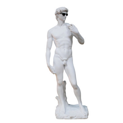 Gifts Direct 2 U Cool Dave Michelangelo David Statue With Sunglasses White Resin Ornament - image 1