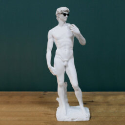 Gifts Direct 2 U Cool Dave Michelangelo David Statue With Sunglasses White Resin Ornament - thumbnail 2