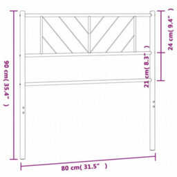Berkfield Metal Headboard White 75 Cm - thumbnail 6
