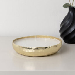 Melody Maison Round Hammered Gold 3 Wick Candle Pot - thumbnail 1