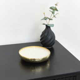 Melody Maison Round Hammered Gold 3 Wick Candle Pot - thumbnail 5
