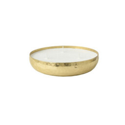 Melody Maison Round Hammered Gold 3 Wick Candle Pot - thumbnail 8