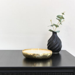 Melody Maison Round Hammered Gold 3 Wick Candle Pot - thumbnail 6