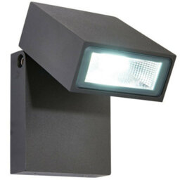 Ip44 Outdoor Adjustable Spotlight Dark Anthracite 10W Cool White Led Security