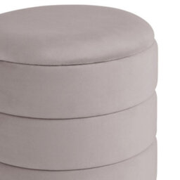 Klara Soft Velvet Storage Stool Grey - thumbnail 5
