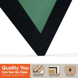 "16X16"" Black Sleek Vinyl Record Frame With Emerald Mount For 12 Inch Lp Disc - Ak Frames" - thumbnail 3