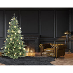 Dellonda Artificial 7Ft/210Cm Realistic Christmas Tree, 1480 Xmas Pe/pvc Tips - thumbnail 9