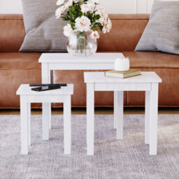 Lassic Vida Designs Yorkshire Nest Of 3 Tables, White - thumbnail 3