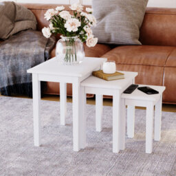 Lassic Vida Designs Yorkshire Nest Of 3 Tables, White - thumbnail 2