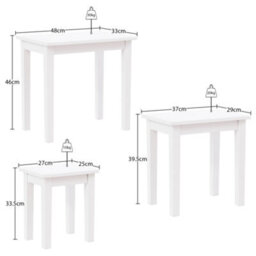 Lassic Vida Designs Yorkshire Nest Of 3 Tables, White - thumbnail 7