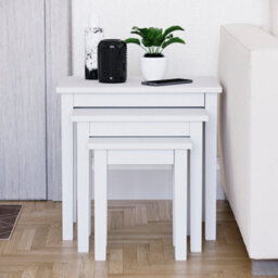 Lassic Vida Designs Yorkshire Nest Of 3 Tables, White - thumbnail 6