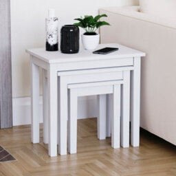Lassic Vida Designs Yorkshire Nest Of 3 Tables, White - thumbnail 5