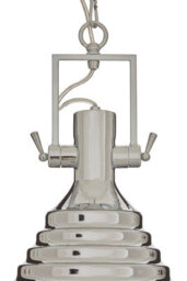 Orsina Small Chrome Pendant Light, Ceiling Light With Reflective Finish, Tough Iron Construction & Glass Base - thumbnail 3
