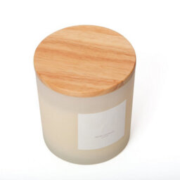 Aroma Naturals Frosted Decadence Glass Candle - Vanilla Bean Scent - thumbnail 4