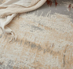 Grey Rust Abstract Modern Living Room Bedroom & Dining Room Rug-97Cm X 152Cm - thumbnail 3