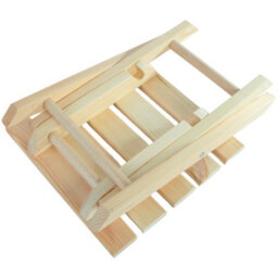 Woodeedoo Wooden Folding Stool Compact Portable Camping Chair Small Footstool Decorative Paintable Seat Natural Unfinished Pine - thumbnail 3
