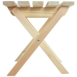 Woodeedoo Wooden Folding Stool Compact Portable Camping Chair Small Footstool Decorative Paintable Seat Natural Unfinished Pine - thumbnail 2