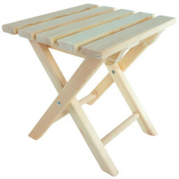 Woodeedoo Wooden Folding Stool Compact Portable Camping Chair Small Footstool Decorative Paintable Seat Natural Unfinished Pine - thumbnail 7