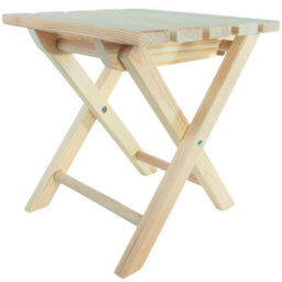Woodeedoo Wooden Folding Stool Compact Portable Camping Chair Small Footstool Decorative Paintable Seat Natural Unfinished Pine - thumbnail 4