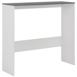 Berkfield Bar Table With 2 Table Tops White And Grey 130X40X120 Cm - thumbnail 7